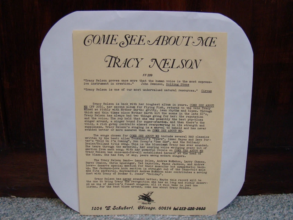 Tracy Nelson - Come See About Me, 1980 LP, Rock, Funk, Soul, Country Rock. - Image 3 of 3