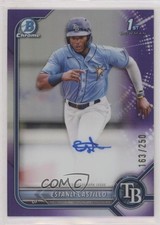 2022 Bowman Chrome Prospect Purple Refractor 163/250 Estanli Castillo Auto 09j5