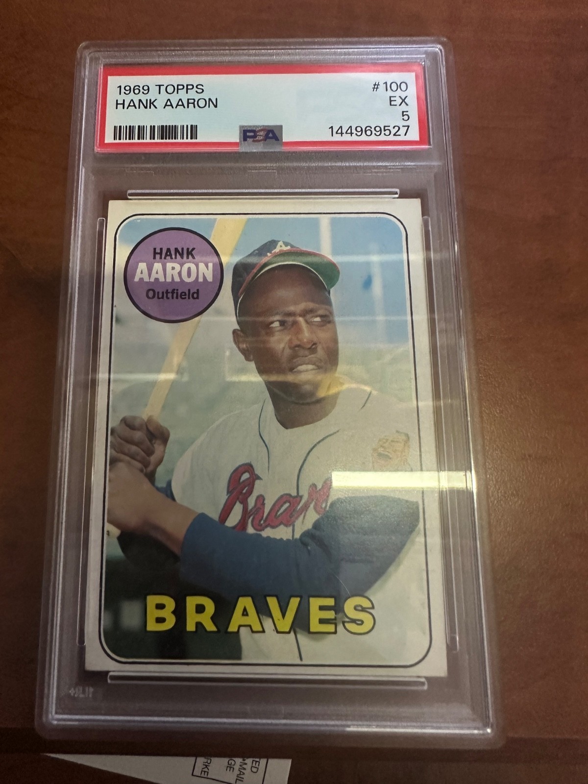 1969 Topps Set-Break #100 Hank Aaron PSA 5 EX view 1