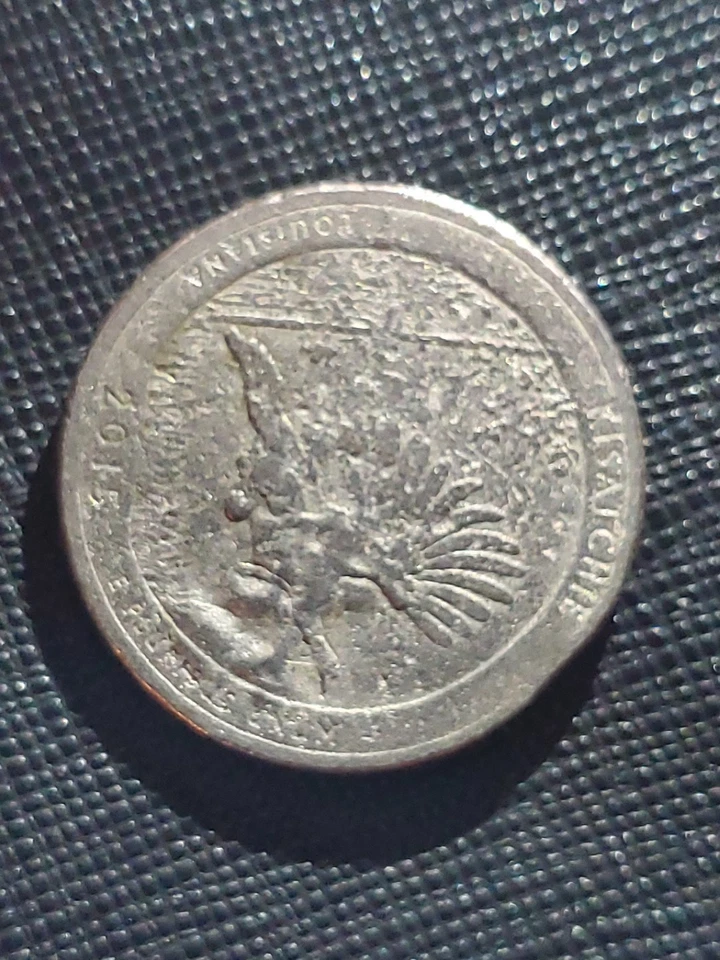 2015 p kisatchie Quarter error strike , missing clad layer one of a kind - Image 3 of 4