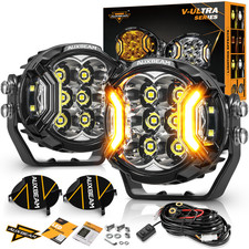 AUXBEAM 3inch 108W Side Shooter LED Driving Light Spot Fog Ditch Pods Amber DRL