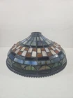 Vintage Tiffany Style Stained Slag Glass Lampshade Jewel Timeless Treasures