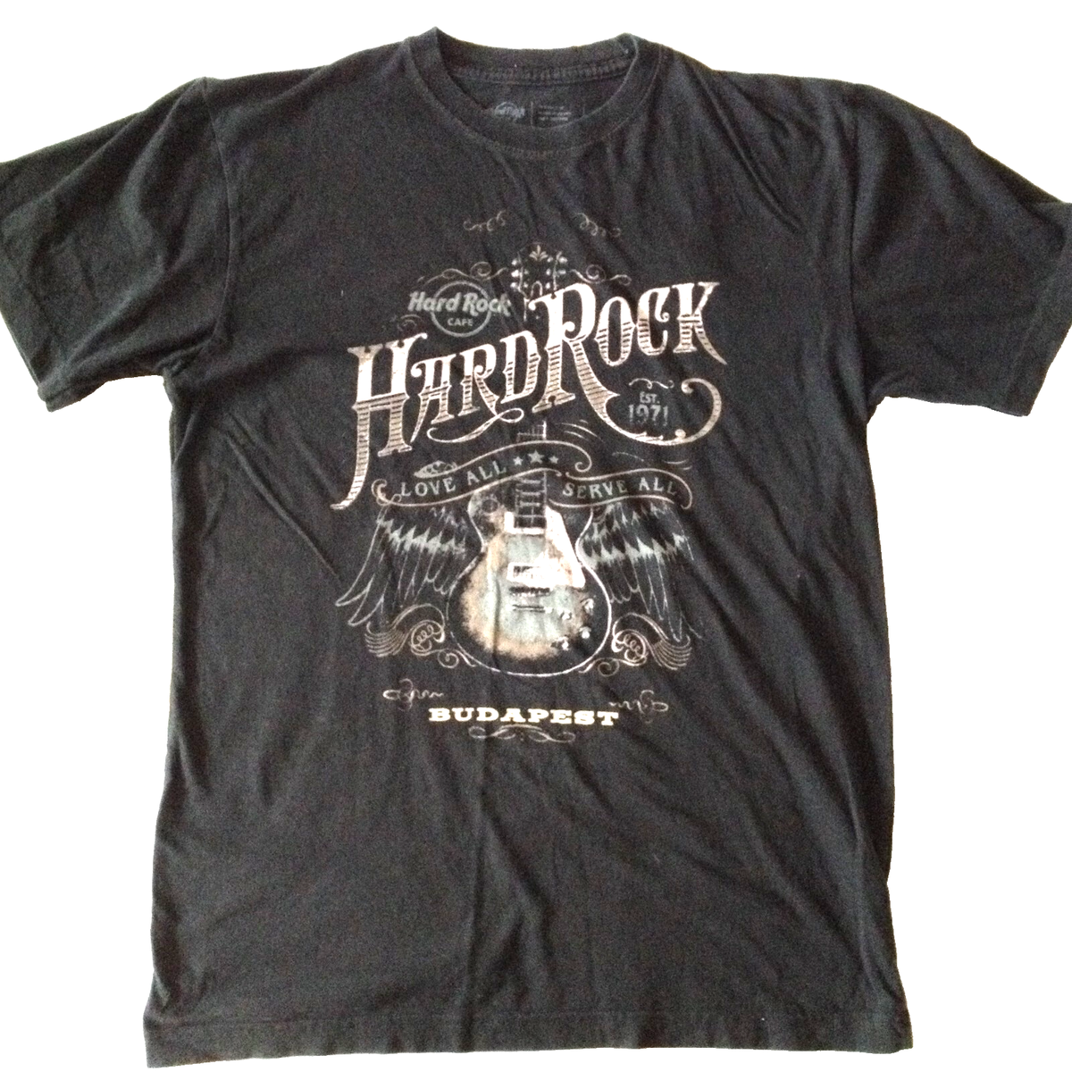 HARD ROCK CAFE BUDAPEST BLACK T-SHIRT SIZE MEDIUM MEN'S UNISEX