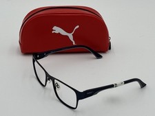 NEW Puma Eyeglasses PU00320 003 Blue Semimatte Frame Size 53 21 140 w/ Case
