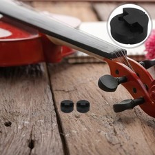 2pcs Violin Practice Mute Black: Violin Muffler Silencer - Reduce Sound For