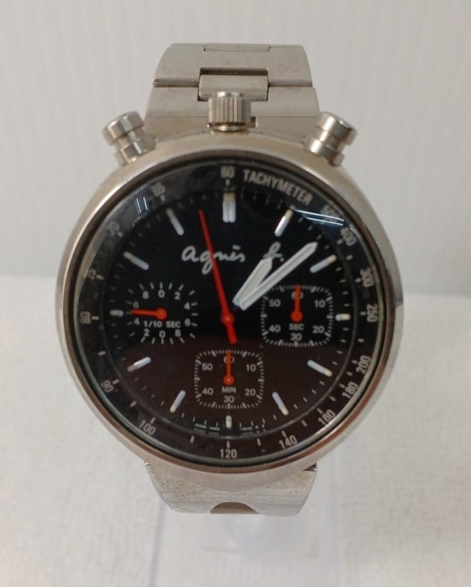 Seiko agnes b Collaboration V655-7010 Chronograph men Qz Black