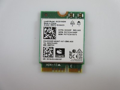 WIFI Karte DELL LATITUDE 3510 AX201NGW Original