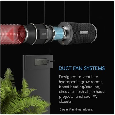 Energy-Efficient 4  Inline Duct Fan - Speed Controller