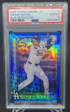 2025 Topps Chrome Logofractor Shohei Ohtani Blue Refractor #1 /150 PSA 10