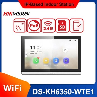 Hikvision IP Video Intercom DS-KH6350-WTE1 Door Station Indoor Monitor PoE APP