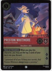 Preston Whitmore - Expedition Financier [Wilds Unknown 110/204] Cold Foil