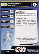 Star Wars Miniatures Knights of the Old Republic 07 Old Republic Captain Card