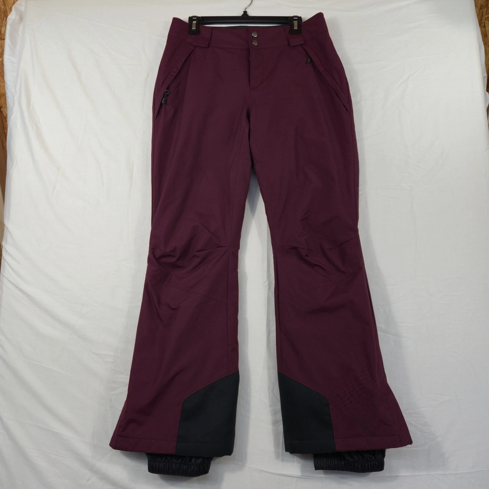 Columbia Insulated Snow Pants Mens Medium Burgundy Winter Arctic Trip Omni-Tech