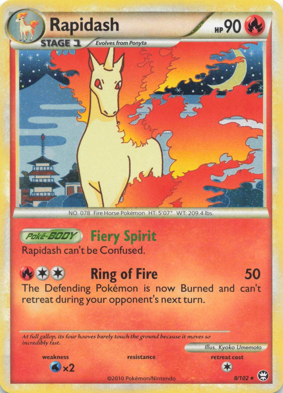 Rapidash 8/102 Triumphant Holo Rare