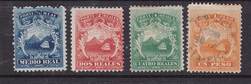 COSTA  RICA  ^^^^sc#1-4  hinged and use d CLASSICS  set   @xxrum860r ica