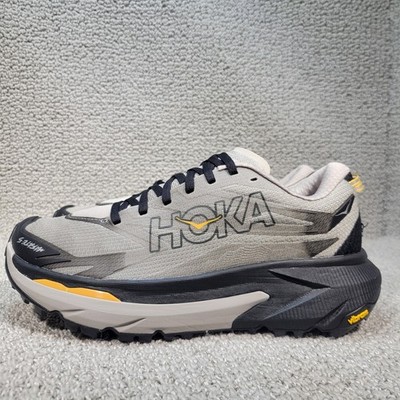 Hoka One One Mafate 5 Men's US Size 9D Cement Black Athletic Running Sneakers