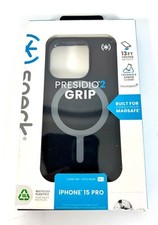 Speck Presidio 2 Grip Case for Apple iPhone 15 Pro with MagSafe Black NEW