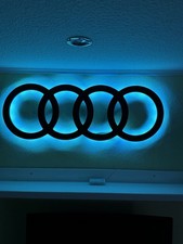 Audi Ringe mit LED Beleuchtung Wand Dekoratio...