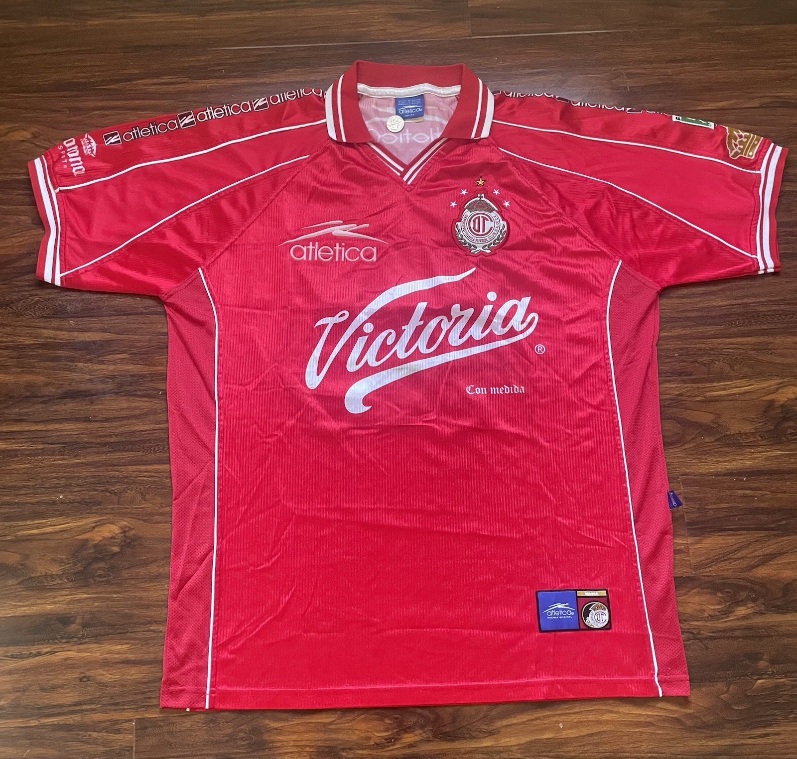 Vintage Toluca Atletica Soccer Jersey Cardozo Sinha Diadora Mexico aba sport 