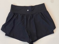 Women  s Halara Softlyzero Airy Black Shorts, Athletic Wear Stretchy Size L NWT