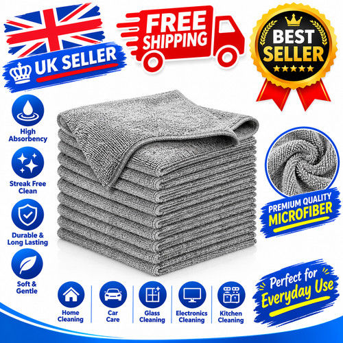 20x SOFT MICROFIBRE CLEANING AUTO CAR DETAILING SOFT CLOTHS WASH TOWEL DUSTER UK