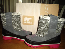 NEW Little Girls Size 12 Sorel Tivoli II Waterproof Winter Snow Boots Gray Pink