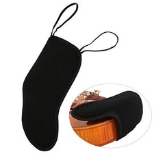 Violin Shoulder Rest Flannelette Pad Chin 3/4 size, Black