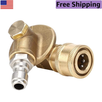 #ad High Pressure Washer Spray Nozzle Adjustable 240° Brass Tip 1 4quot; Quick Connect $20.99