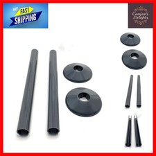Durable Snap Fit Pipe Covers in Anthracite for 15mm Central Heating - 200mm Long