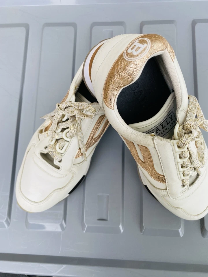 Bally Gavinia Ladies White Leather Sneakers Size EU35.5E/AU-5M - image 2 of 4