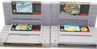 Lot (4) Super Nintendo BROKEN Games; Mario All Stars Yoshi's Island Pilotwings