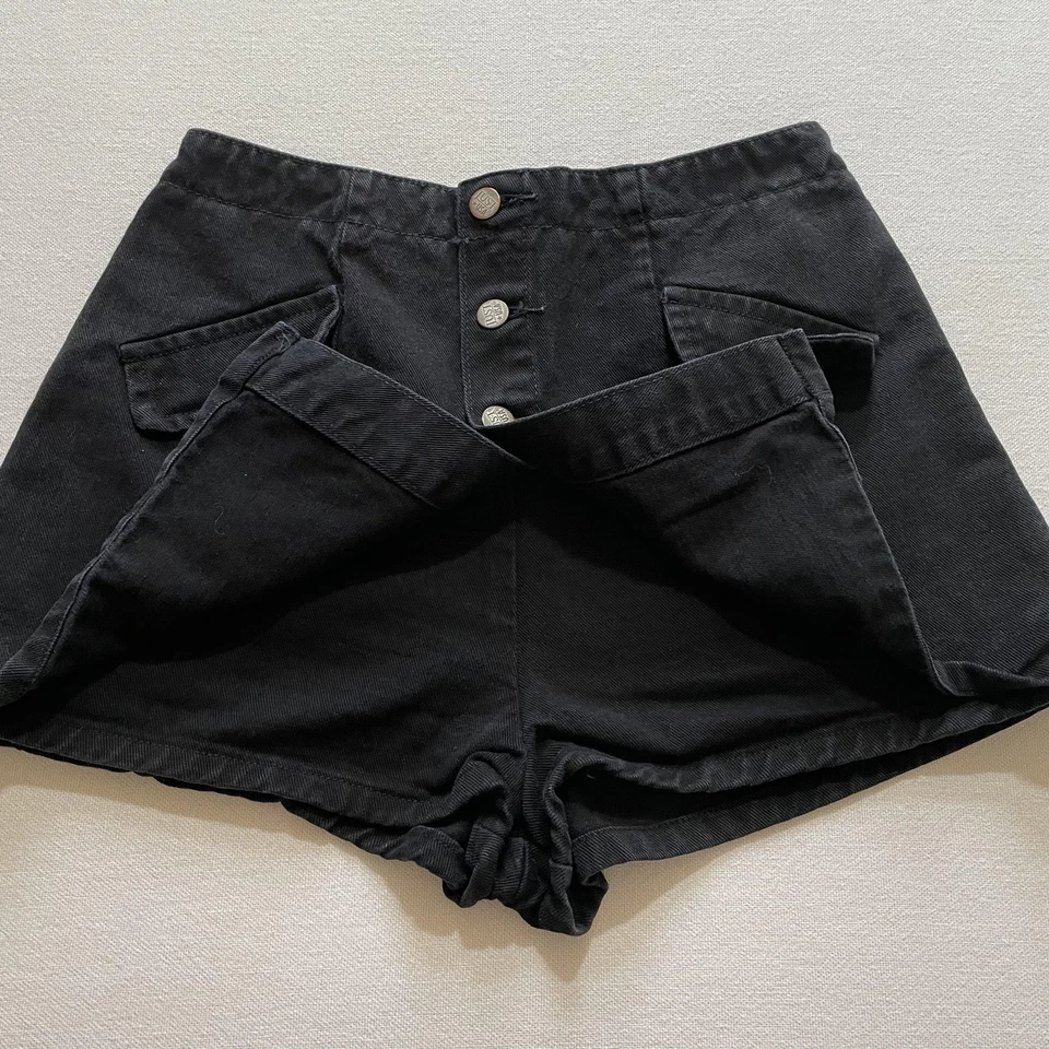 Falda corta vintage Just USA para mujer 9 denim cintura alta botón mosca hecha en EE. UU. años 90 Foto 3 de 4