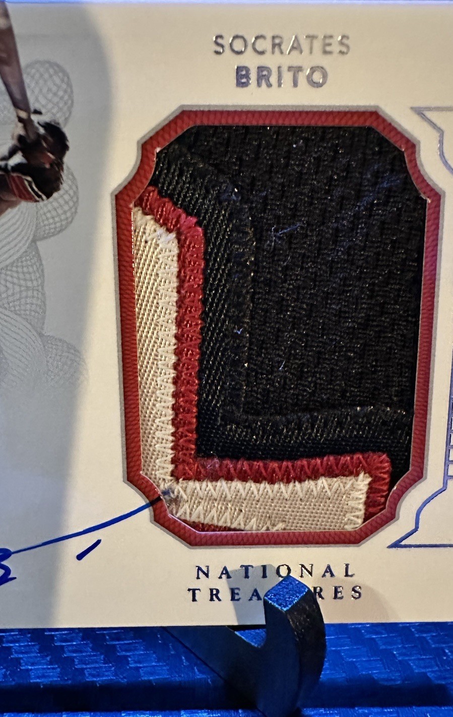 2016 Panini National Treasures Baseball Socrates Brito RC Auto Patch /99 view 3