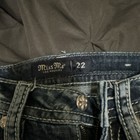 Miss Me Embellished Rhinestone Button Denim Women's Jeans Blue Medium Wash — photo 1