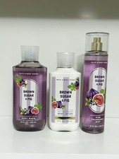 NEW Bath and Body Works Brown Sugar Fig Body Lotion, Body Wash and Mist 8 oz
