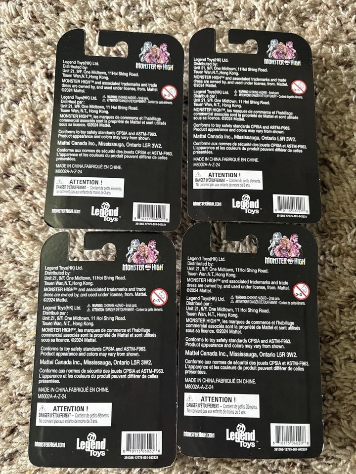 Monster High Lote Juego Completo de 4 Juguetes Mattel Nuevo en Caja y Libro de Novela de Película Boo York Foto 3 de 4