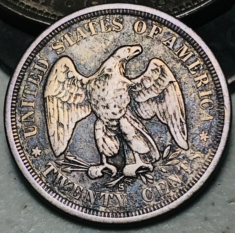 1875 S Twenty Cent Piece 20C High Grade Choice 90% Silver US Coin CC27327 - Image 2 of 4