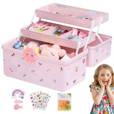 Cute Little Girl Jewelry Box 3-layer Waterproof Little Girl Headwear Premium