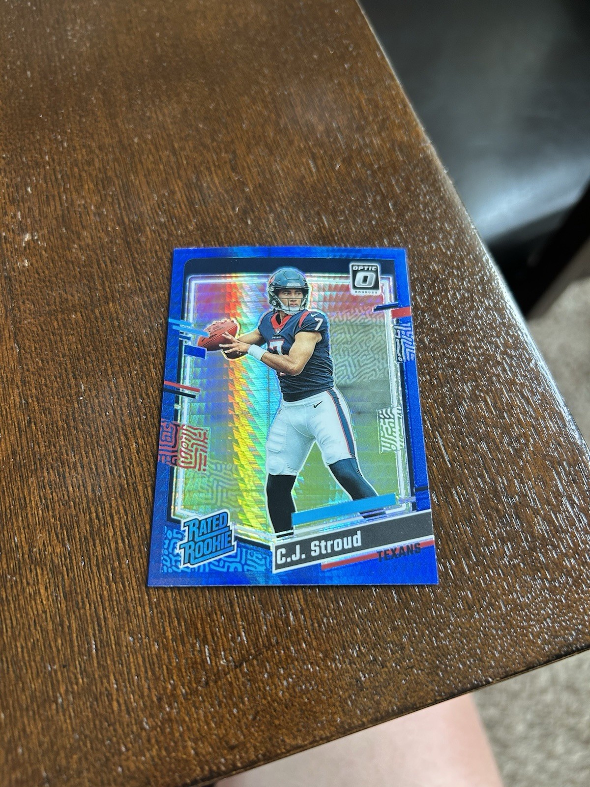 2023 Panini Donruss Optic - Rated Rookie C.J. Stroud #244 Blue Hyper Prizm (RC)