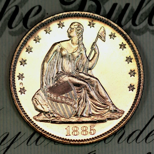 * 1885 * PRISTINE+ GEM PROOF SEATED LIBERTY HALF-DOLLAR * FROM COLLECTION