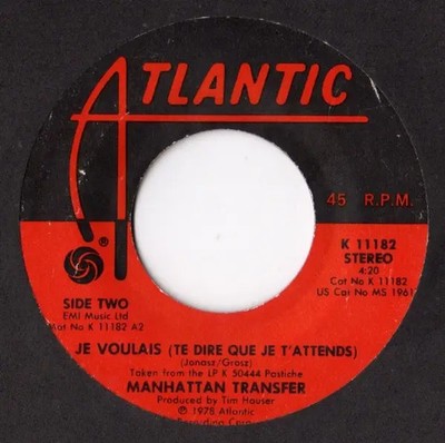 The Manhattan Transfer Where Did Our Love Go Vinyl Single 7inch Atlantic