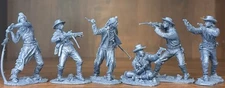 Plastic Platoon  7 Cavalry Little Bighorn 6 figures 2 Indians 1:32 Set # 2 Rare
