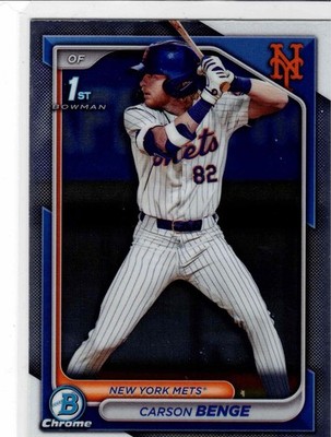 Carson Benge New York Mets 2024 Bowman Chrome Draft 1st Bowman ***