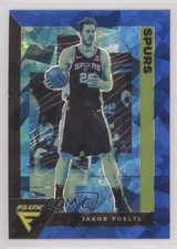 2020-21 Panini Flux Blue Cracked Ice Prizm Jakob Poeltl #161 0q3