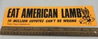 Eat American Lamb Bumper Sticker Vinyl National Trappers Association Inc NOS