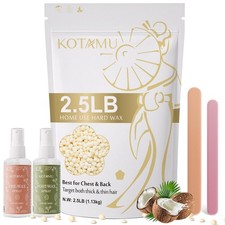KOTAMU Hard Wax Beads for Women  Men Hair Removal, Cream Beans Off-white
