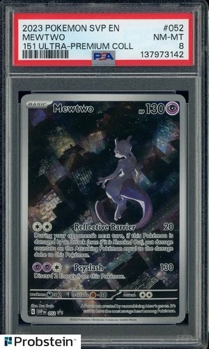 2023 Pokemon SVP En #052 Mewtwo 151 Ultra Premium Collection PSA 8 NM-MT