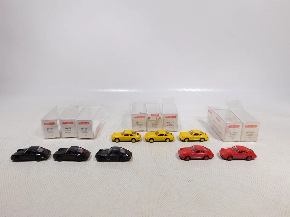 Porsche Carrera 4 164 01 164 02 18 Mint Box 1:87 H0 8x #EG721-0,5 - Immagine 2 di 4