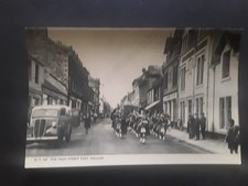 Fort William Inverness-shire Postcard - High Street- motor car- pipers .