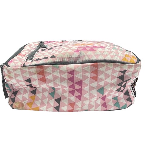 PackIt Freezable Classic Lunch Box 10 x 8 x 2 Pink Triangles Handle Zipper - Picture 5 of 13
